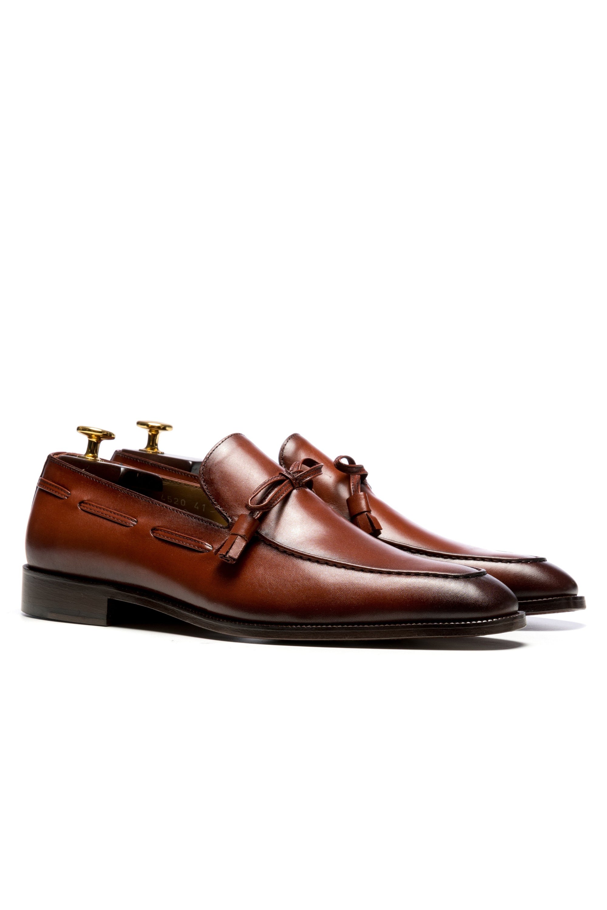 Brown evening shoes with cord detail