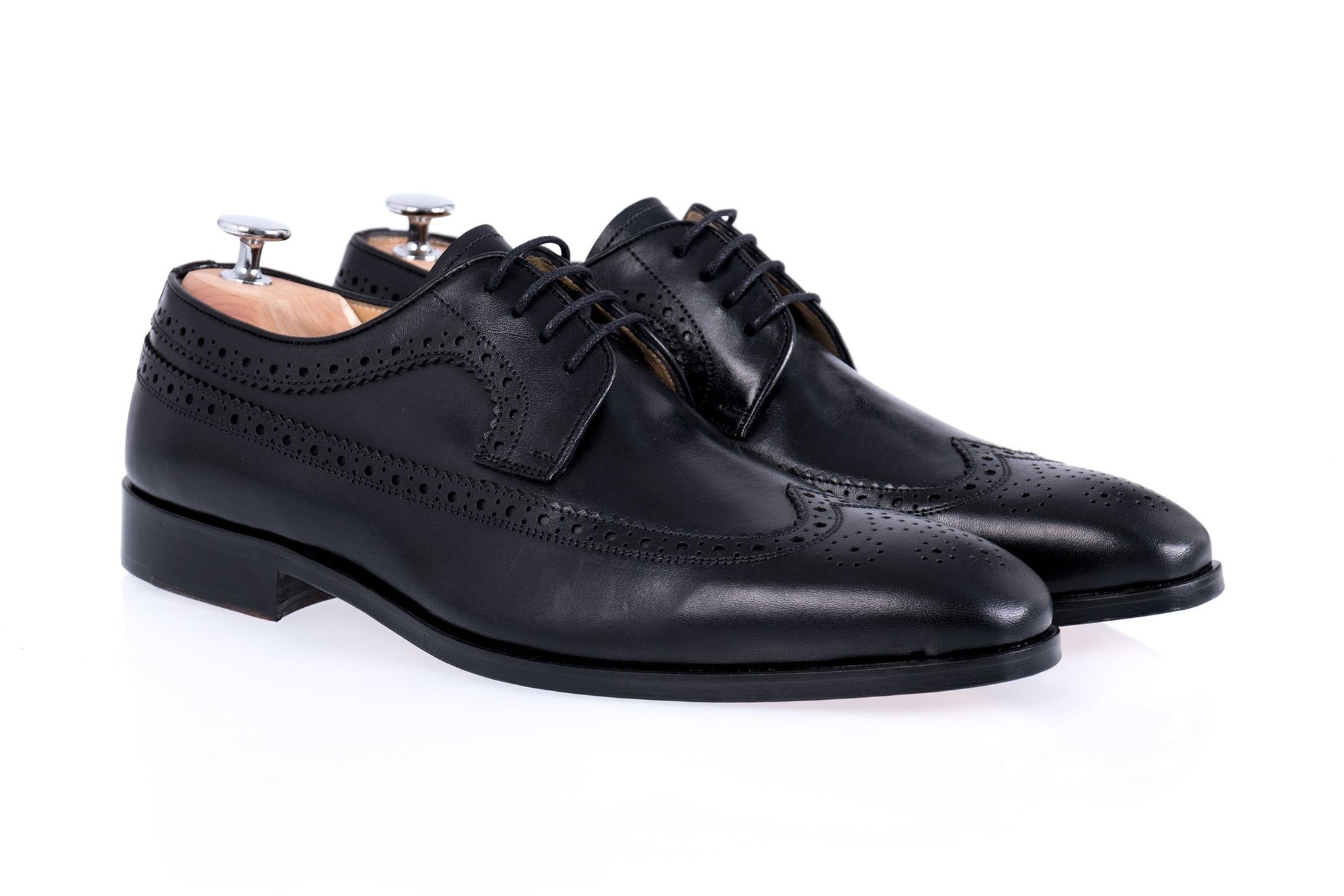 Black leather Derby shoes