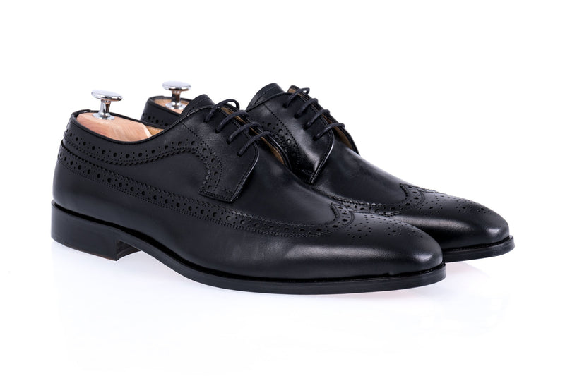 Black leather Derby shoes