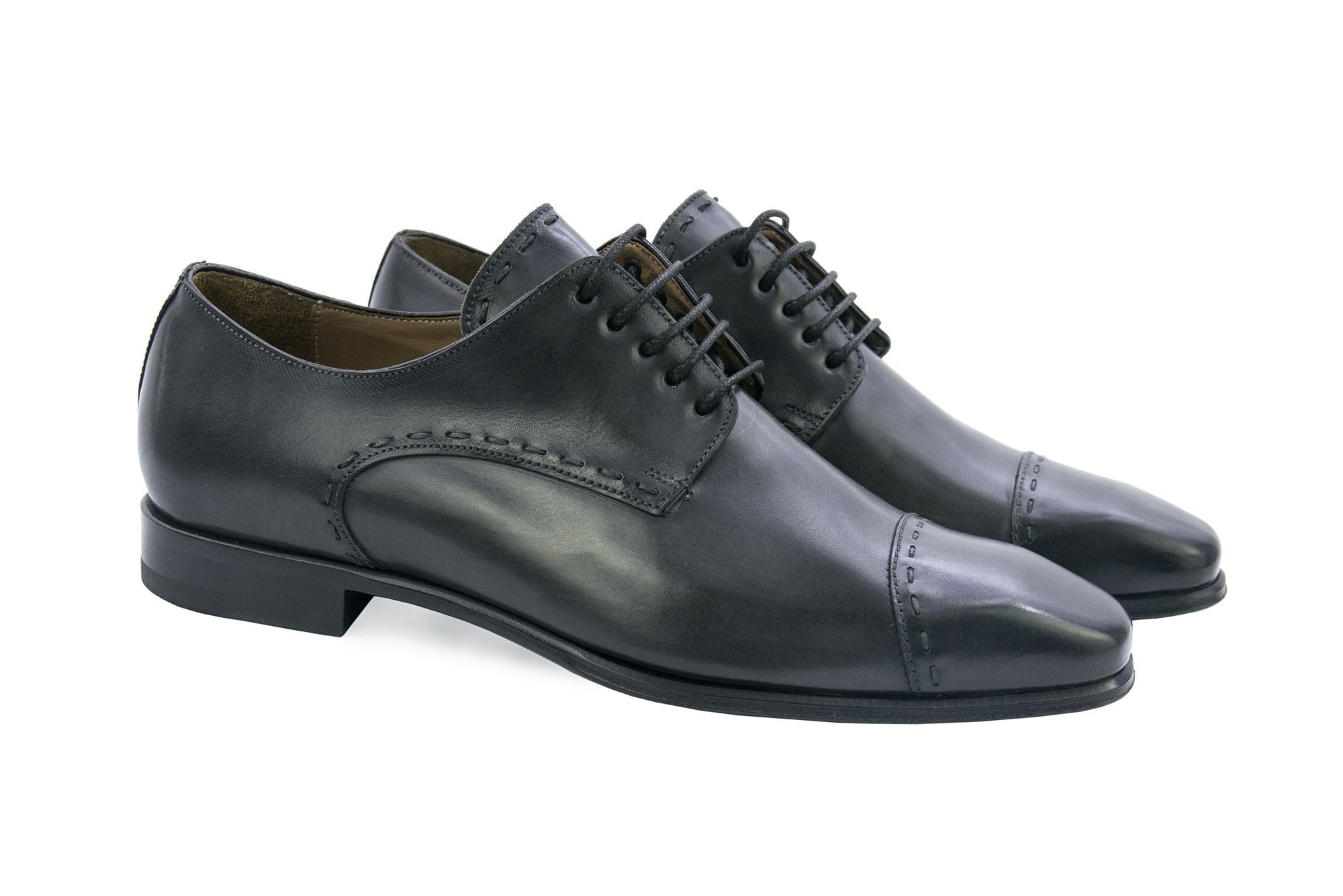Dark grey leather shoes