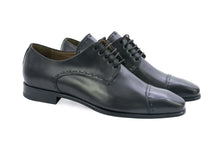 Dark grey leather shoes
