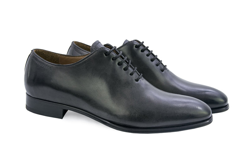 Dark grey leather shoes
