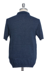 Navy casual t-shirt with Polo collar