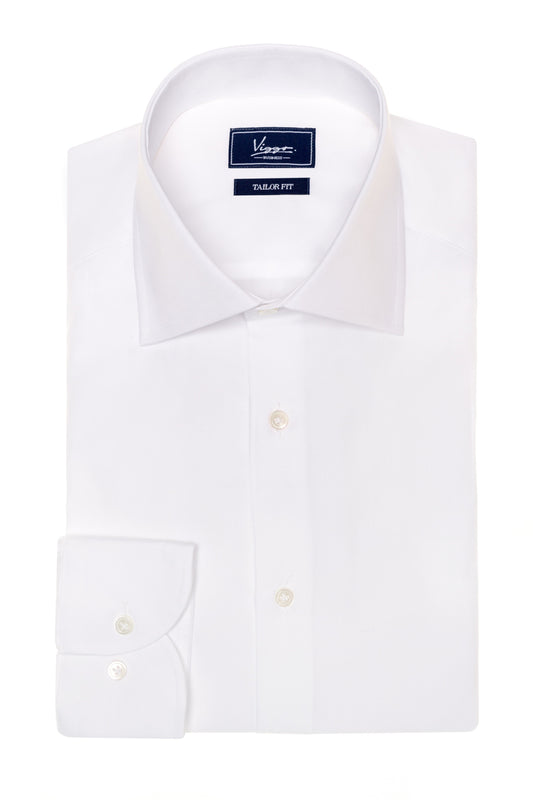 White shirt with blue embroidery