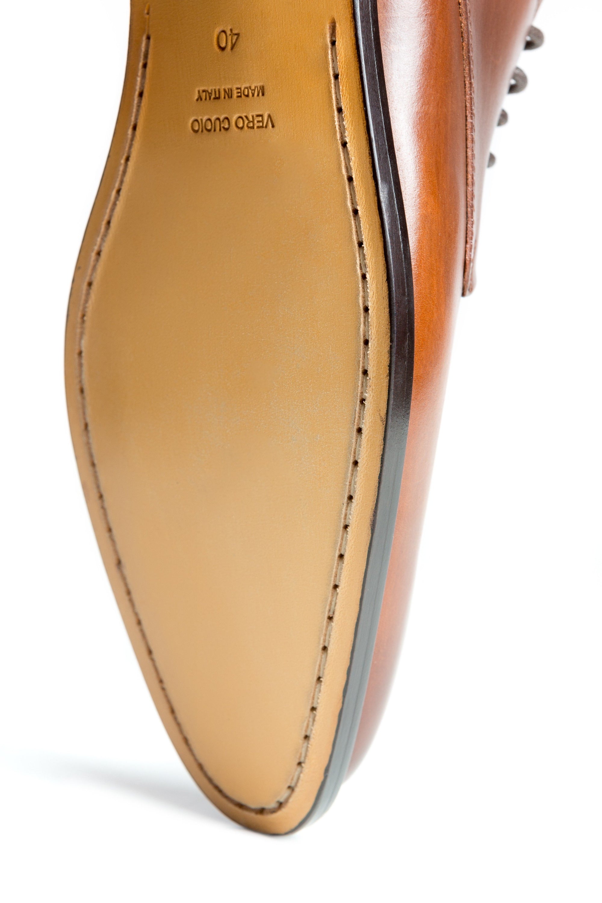 Derby cognac shoes
