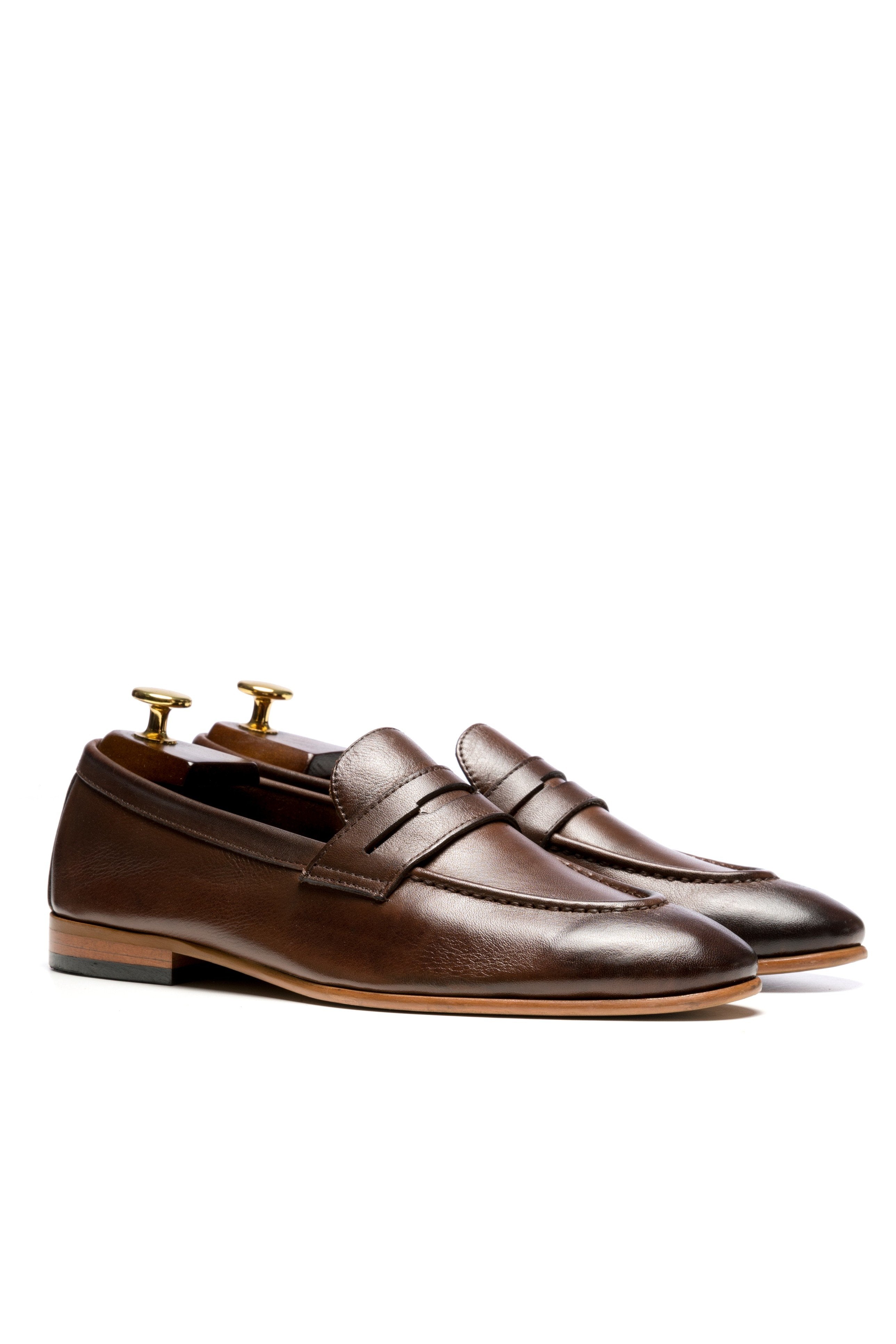 Brown casual moccasins