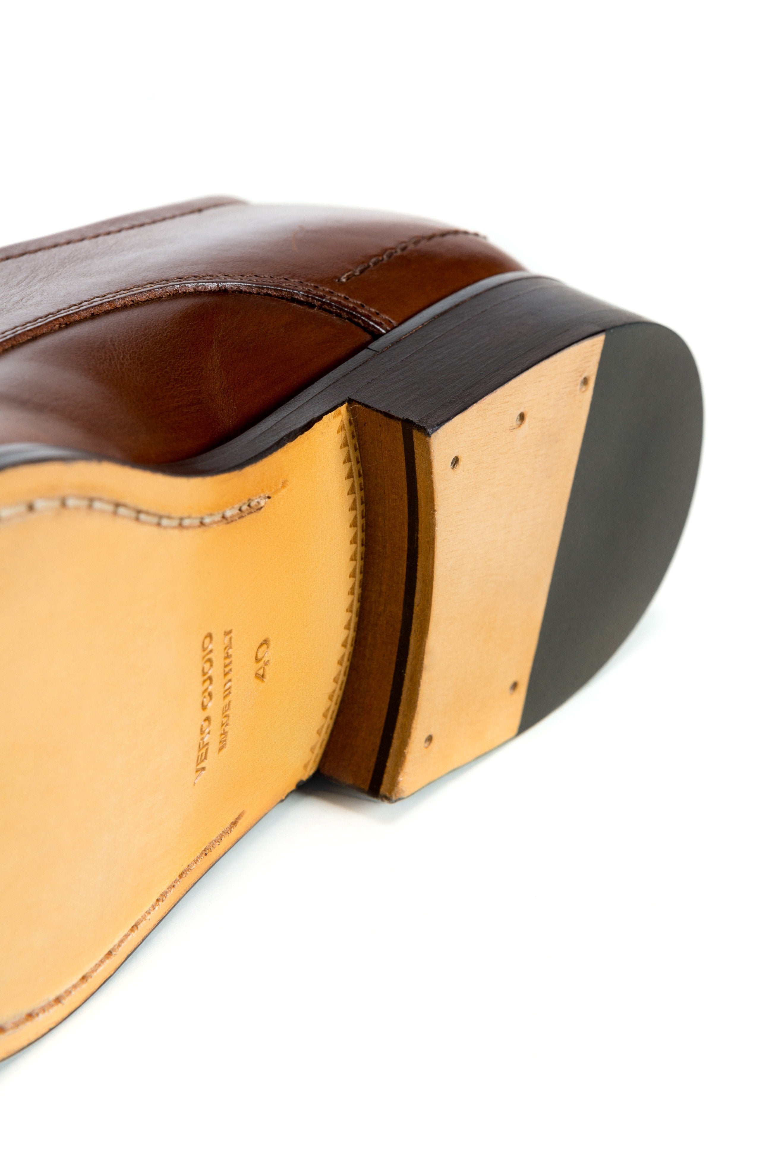 Derby cognac shoes