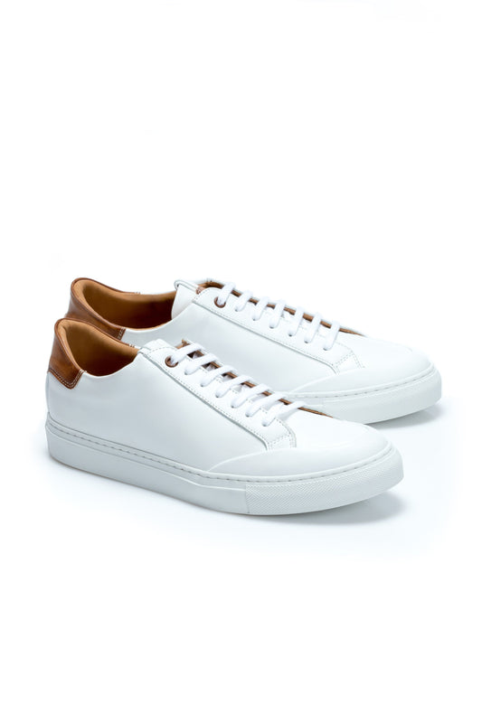 White leathered sneakers
