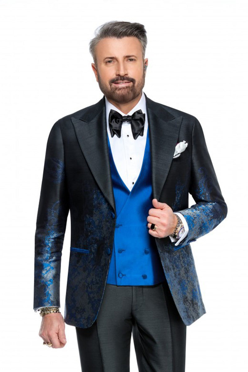 Three piece Ulrik navy smoking suit