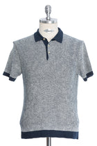 Casual navy Pepit t-shirt with white Polo collar