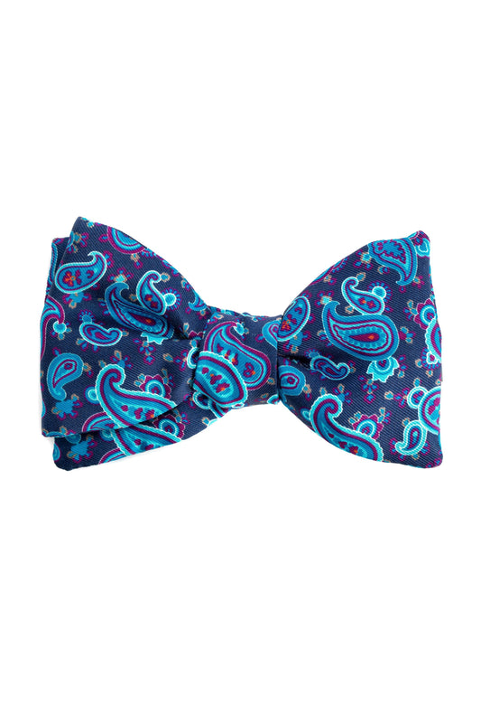 Blue bow tie with Paisley model