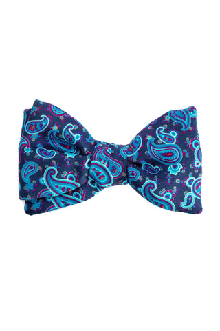 Blue bow tie with abstract model