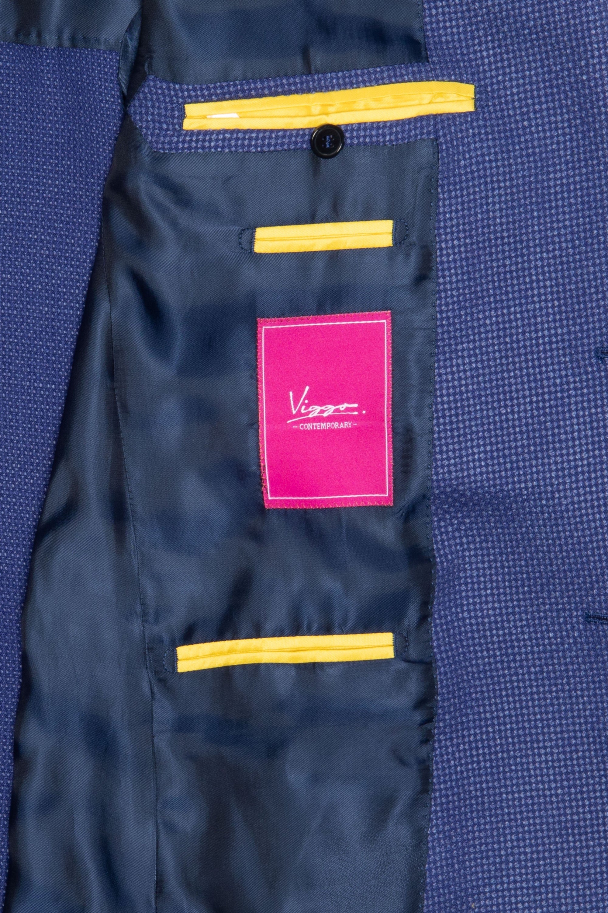Blue thin textured casual jacket and lapel cut