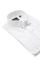 White business shirt with collar pin