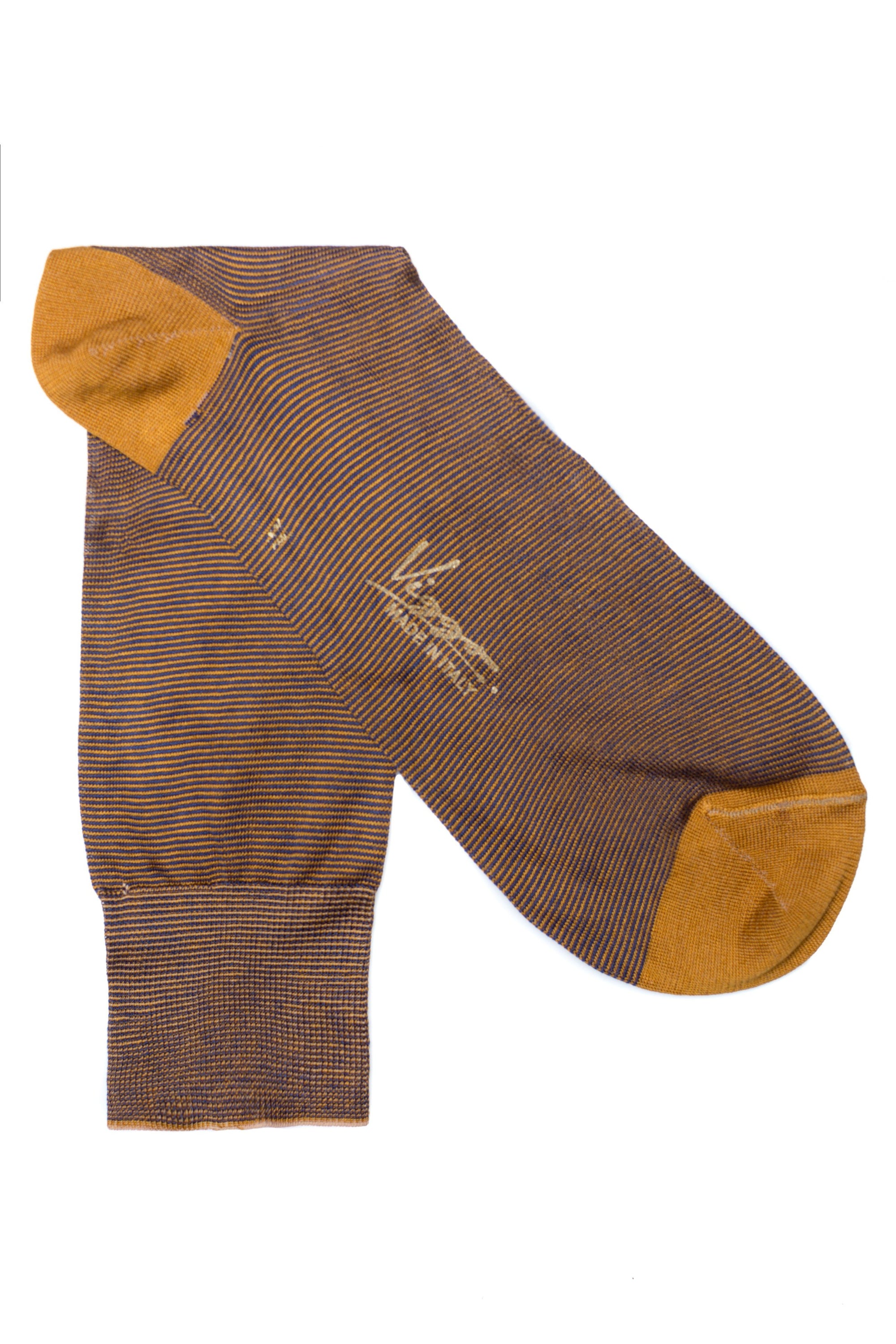 Brown and yellow socks