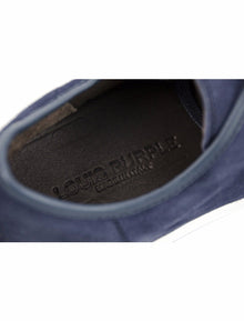 Dark blue leather sport shoes