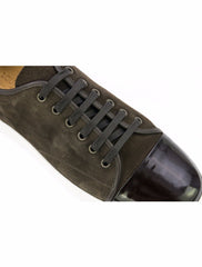 Brown leather sport shoes