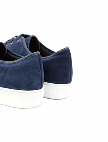 Dark blue leather sport shoes