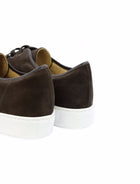 Brown leather sport shoes