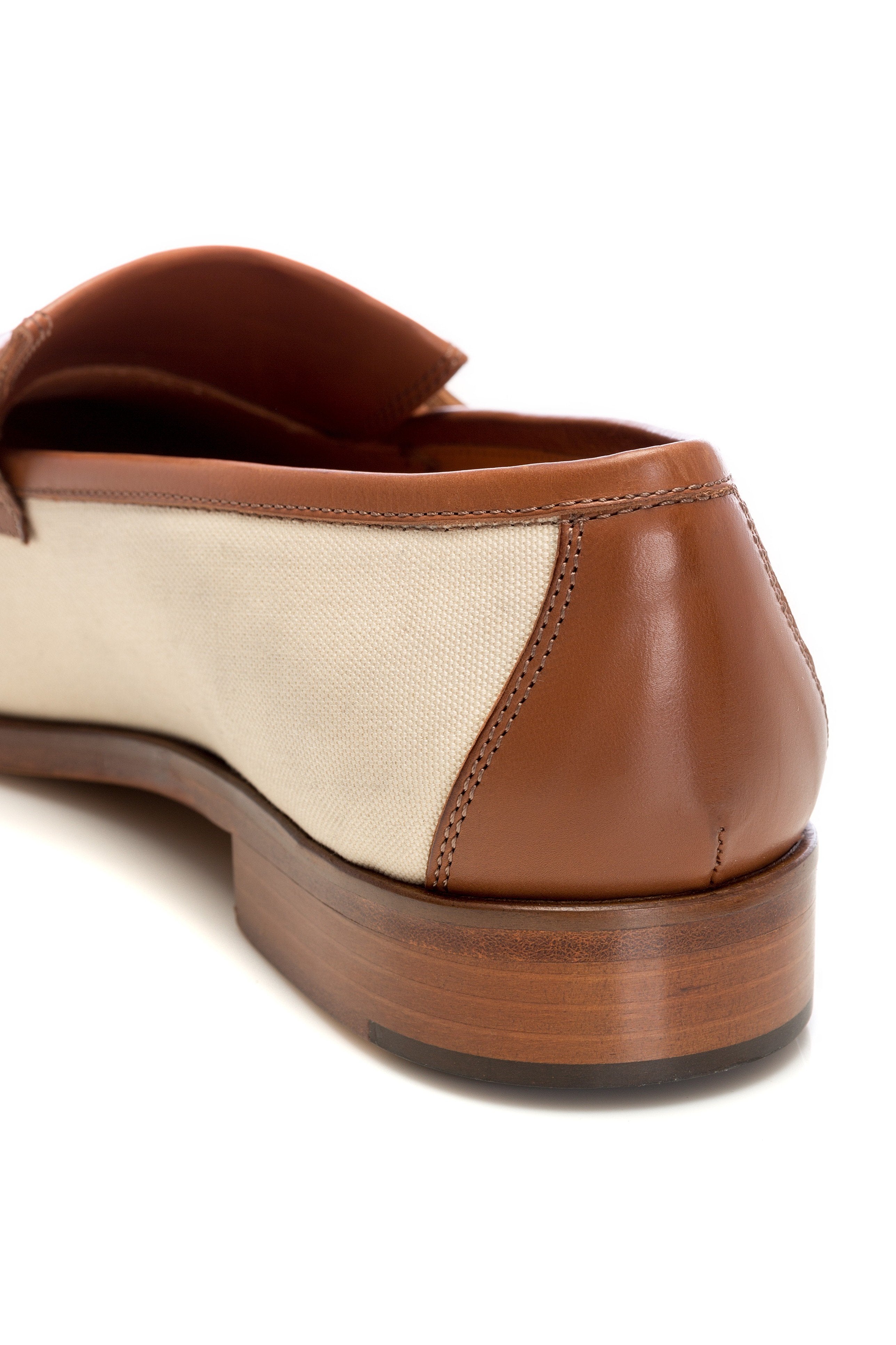 Camel cream leathered and textured moccasins