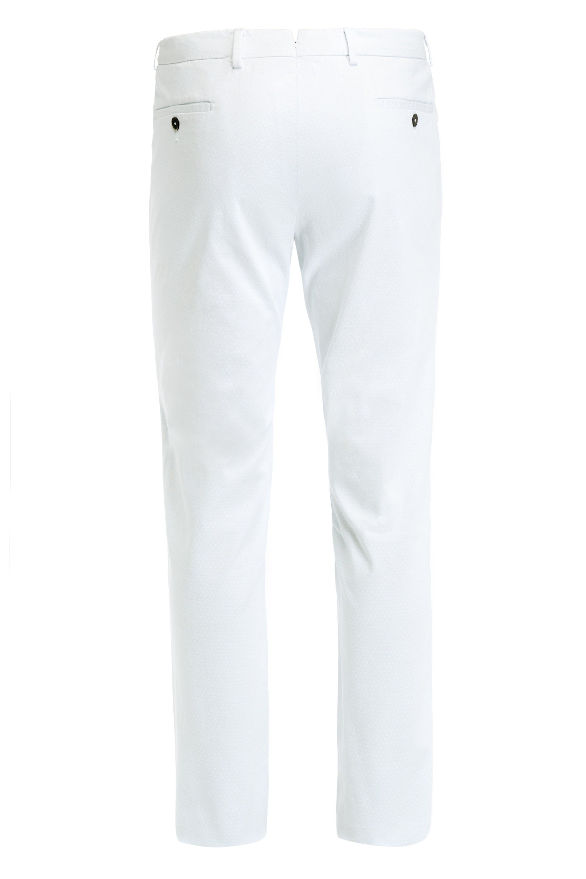 Chinos white textured trousers