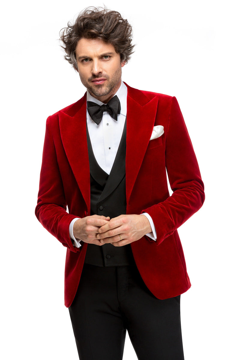 Charlton smoking red velvet jacket