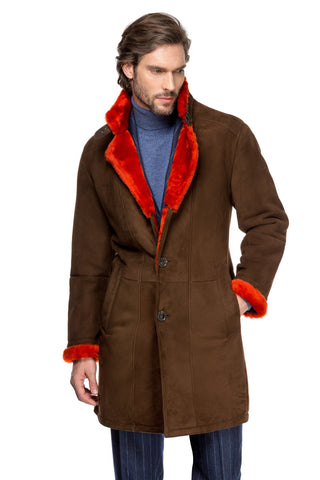 Coat in alpaca and virgin wool