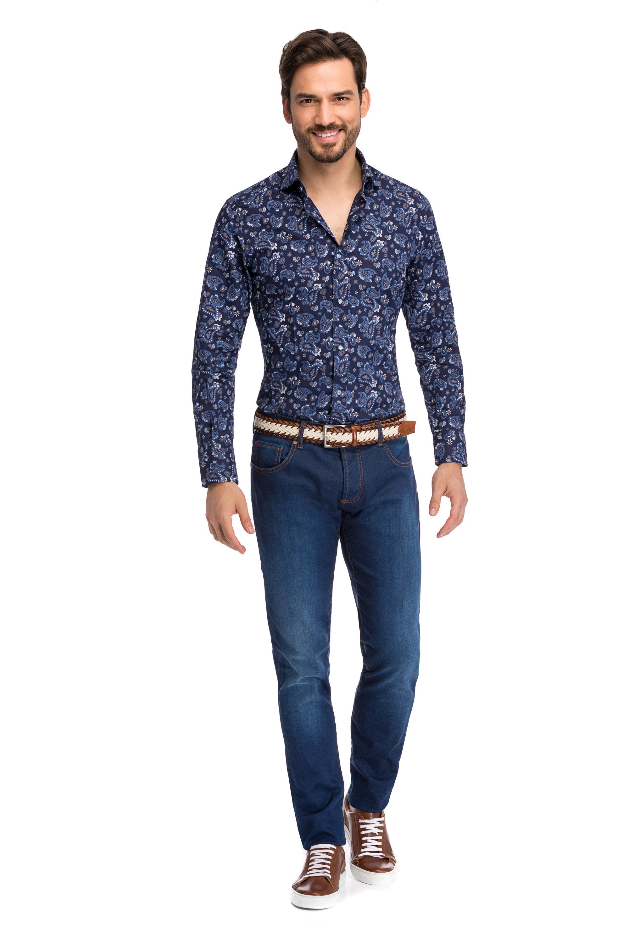 Blue prewashed jeans