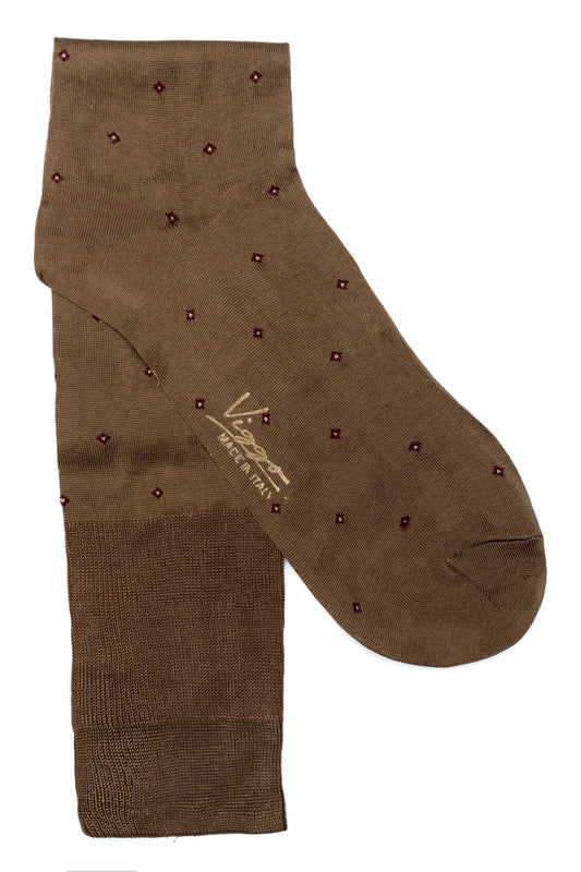 Brown socks with model