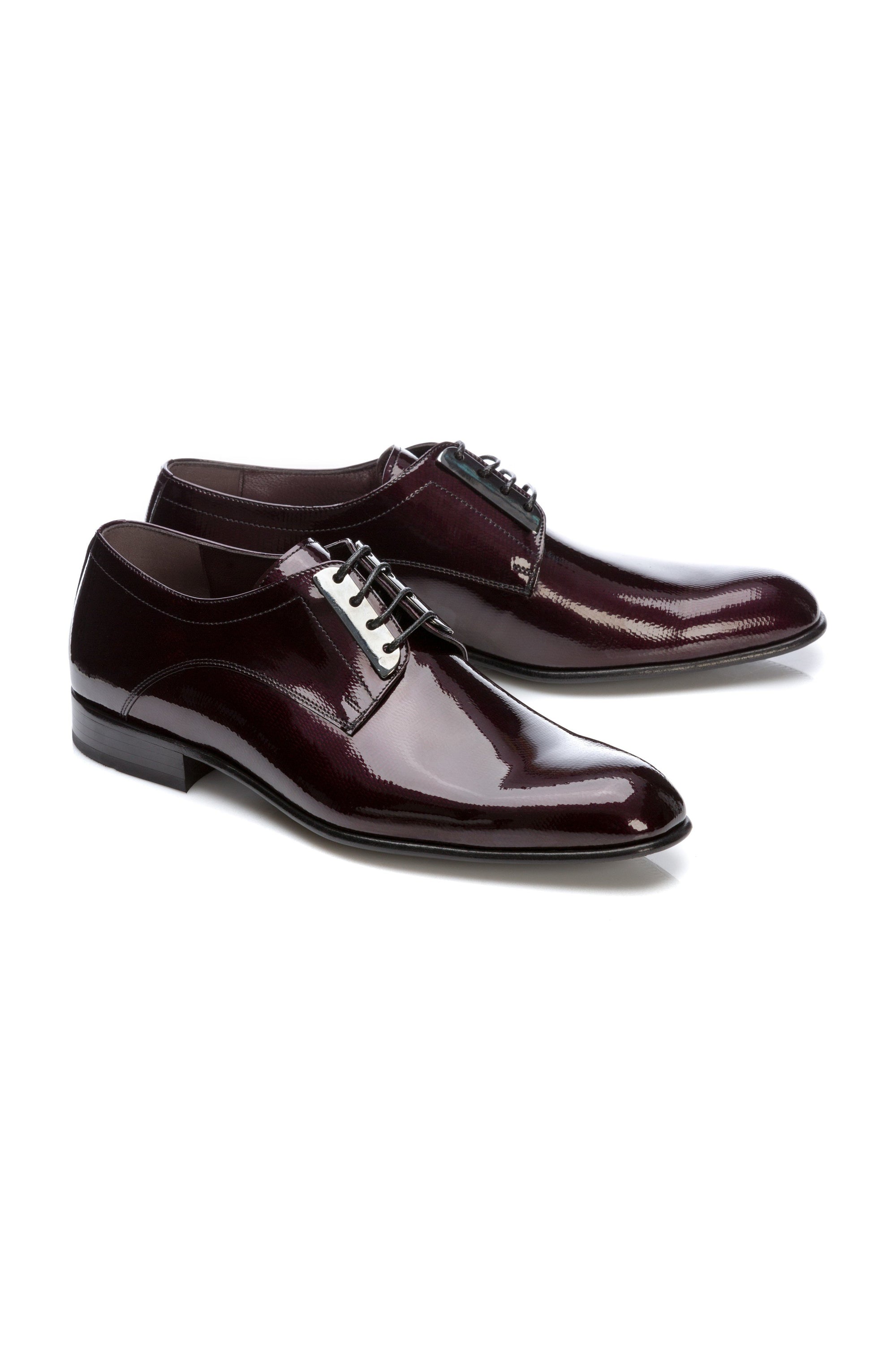 Derby purple smoking shoes