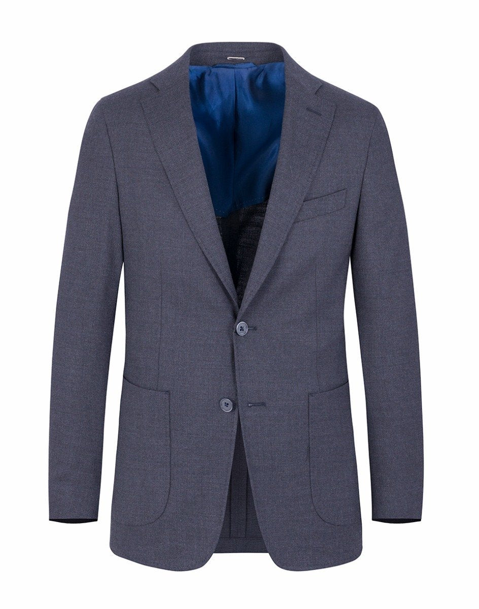 Grey jacket in Hopsack wool