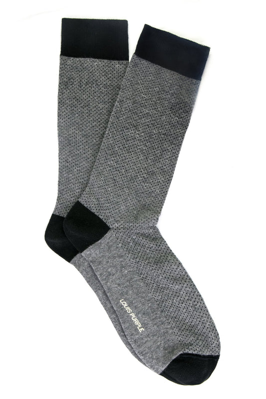 Grey socks with black dots