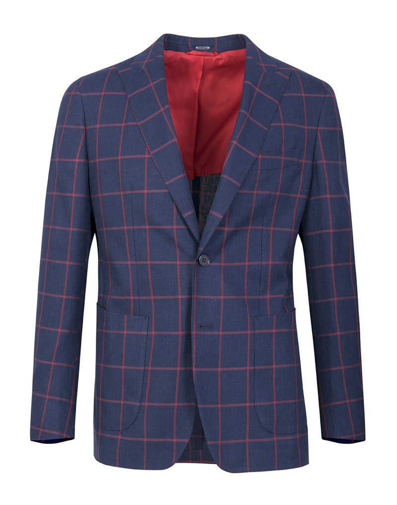 Blue checkered smart jacket